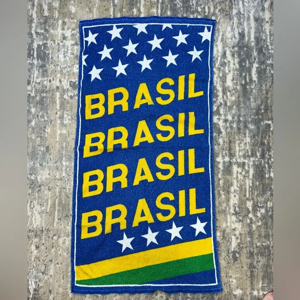 Brasil Brazil Football Souvenir Bath towel 23”x45”